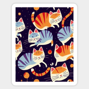 Colorful Cats. Perfect gift for Cats Lovers or for National Cat Day, #18 Sticker